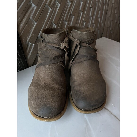 Born Tarkiln Ankle Boots Flat Suede Leather Brown Women Sz 8 M Distressed F59122 - Picture 4 of 15